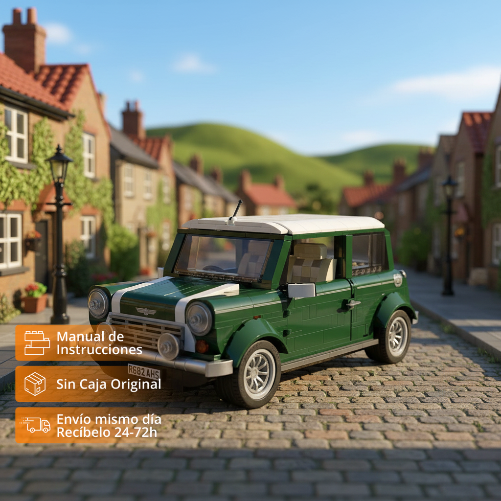 Auto Mini Clásico Verde – Set de Construcción (1077 piezas)