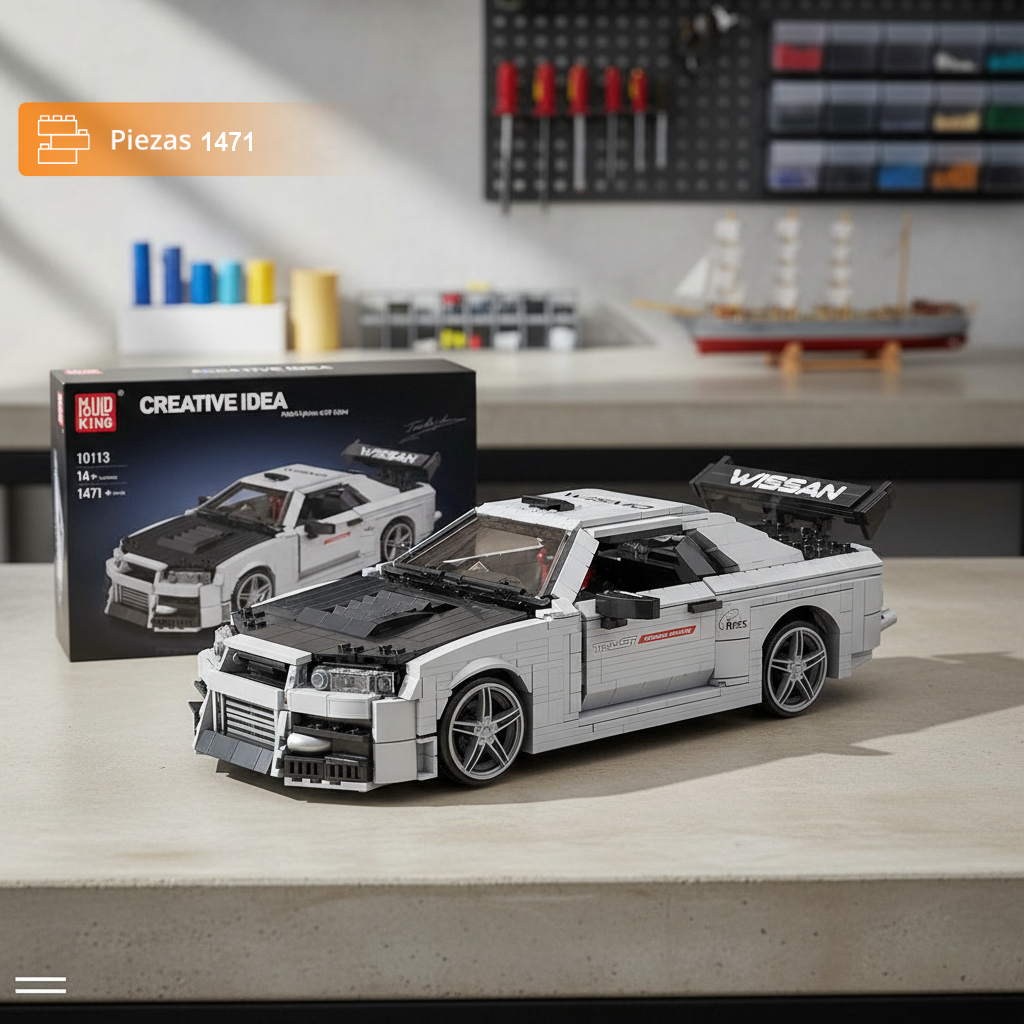 Mould King Skyline GTR R34: Kit de Colección (1471 pzas)